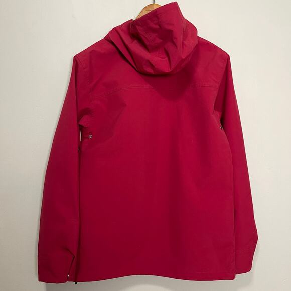 Obermeyer red hooded windbreaker jacket with adjustable hem mens S - Picture 2 of 11